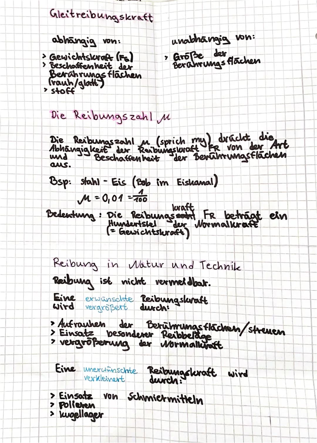 Wie Rechnet man was aus?
FR = Reibungskraft
FR = μ· FN
FG = Gewichtskraft.
FG = m. g
FN = Normalkraft
FN = mog M = Reibungszahl
M
FR
FG
F₂ =