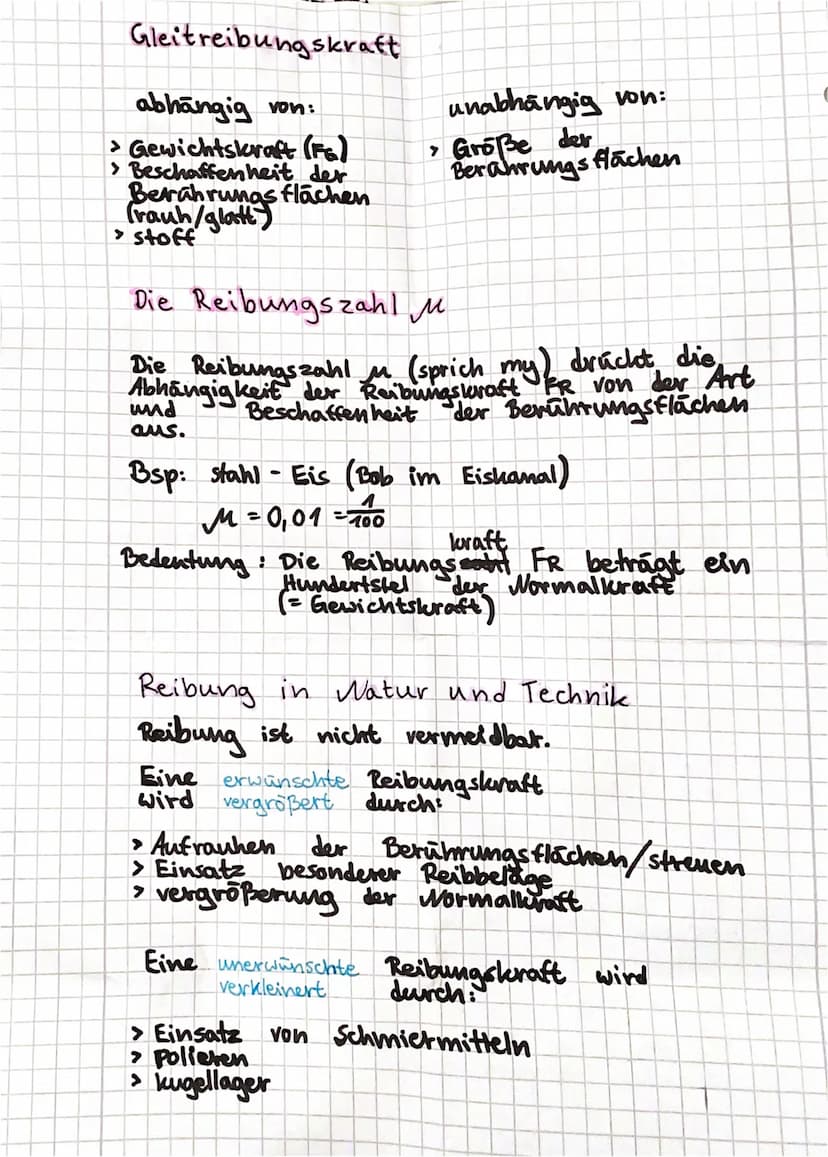 Wie Rechnet man was aus?
FR = Reibungskraft
FR = μ· FN
FG = Gewichtskraft.
FG = m. g
FN = Normalkraft
FN = mog M = Reibungszahl
M
FR
FG
F₂ =