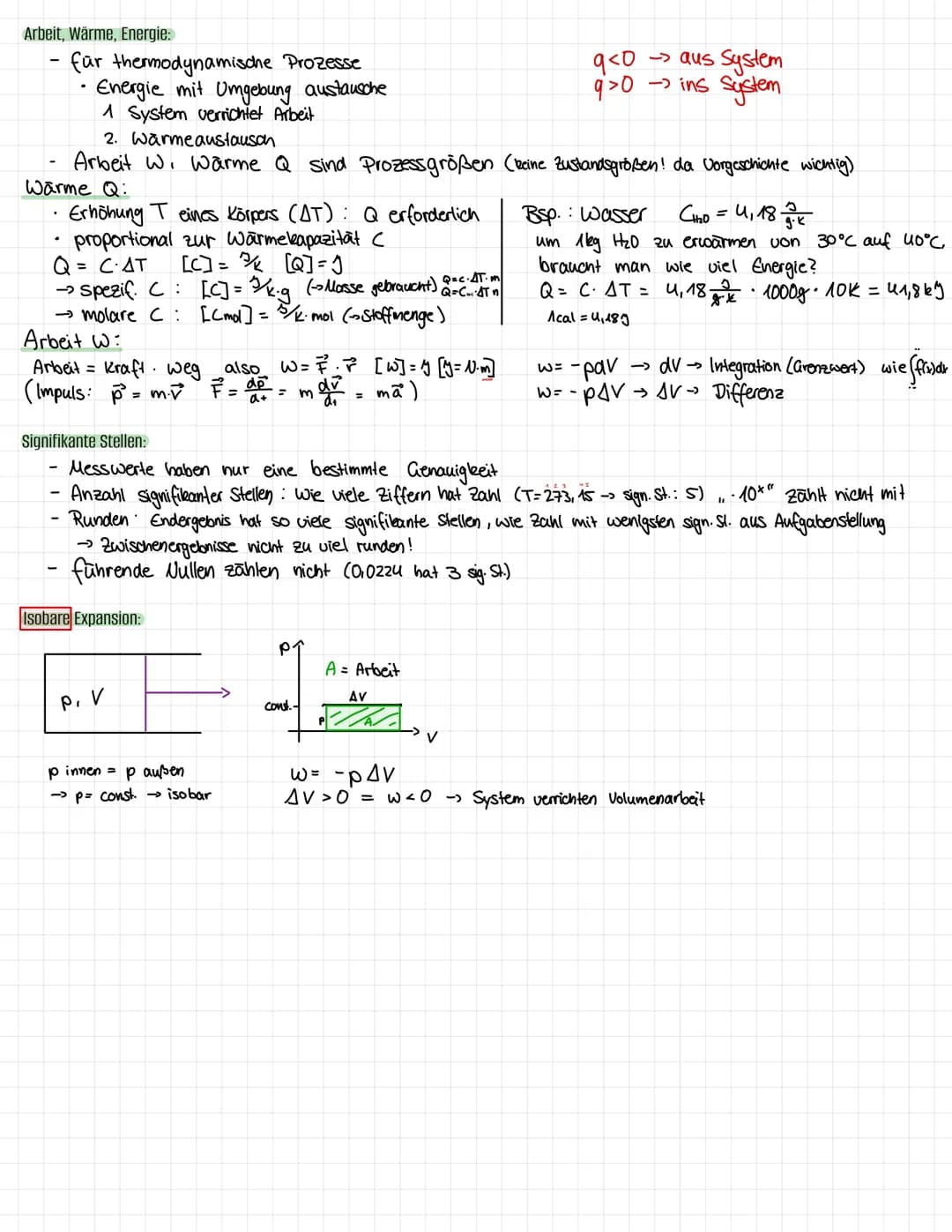Arbeit
thermodynamisches
System
2
Wieso: Nutzung von Wärmeenergie in Arbeit, Grundlage für Maschinen (Motor, Kühlschrank)
Ziel: mathem. Besc
