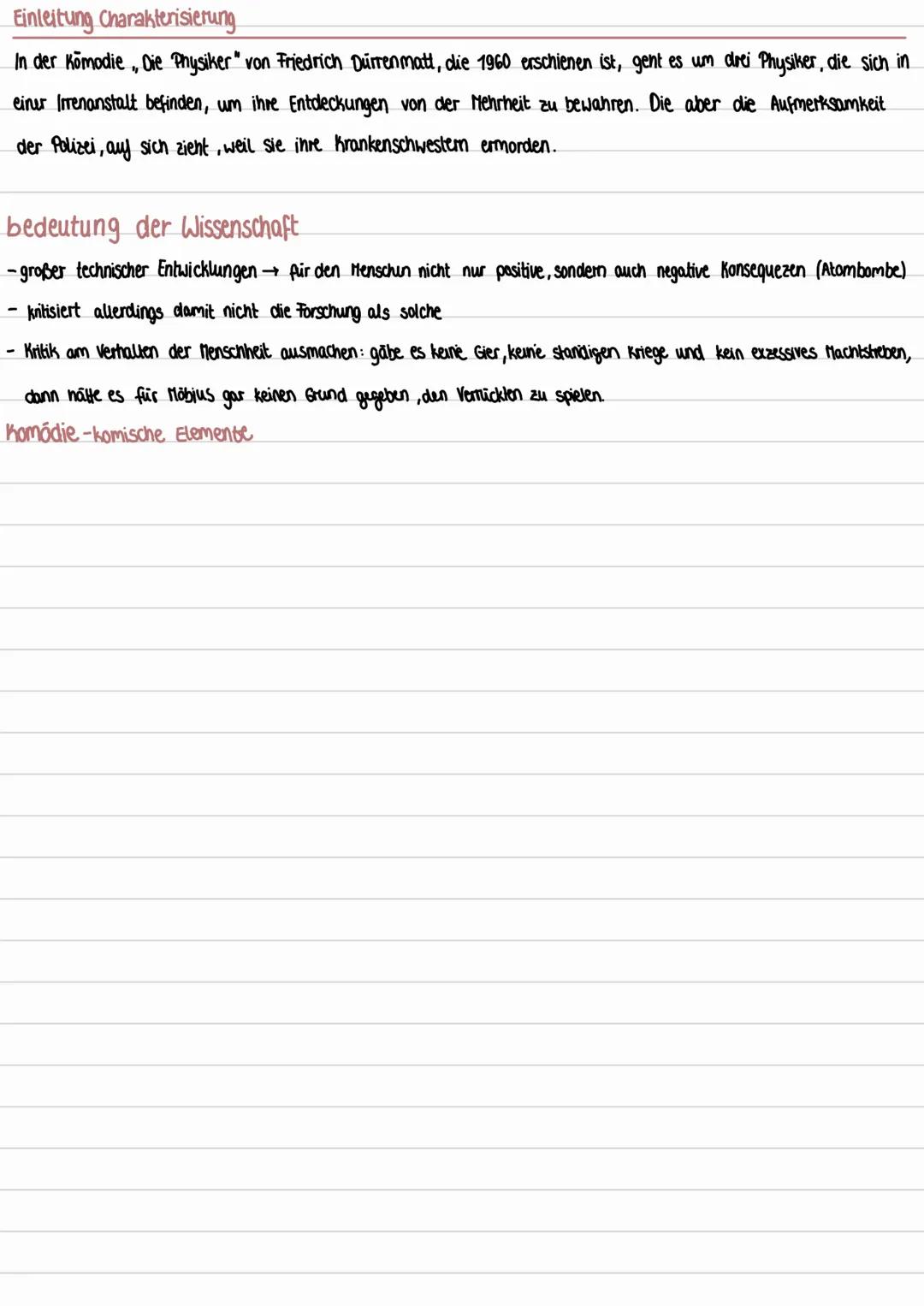 Personenkonstelation

macht mundtot

die Physiker

setat Krankenschwestern auf Physiker ein,
plant deren Ermordung bewusst mit ein

undtot

