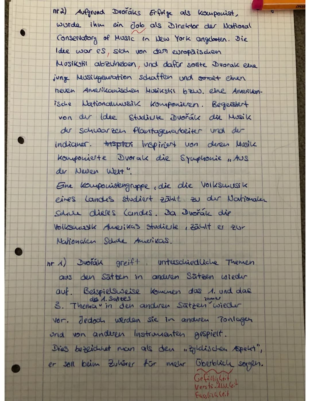 wurde
nr2) Aufgrund Dvořáks Erfolge als komponist,
ihm ein Job als Direktor der National
Conservatory of Music in New York angeboten. Die
Id