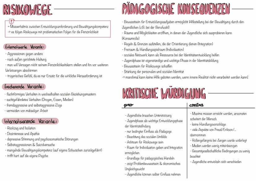 KLAUSUR NR.3 -HURRELMANN
1.) Jugendphase und ihre Eigenschaften
2) Entwicklungsaufgaben
3) Risikowege
4) 10 Maxime
5) Pädagogische Konsequen