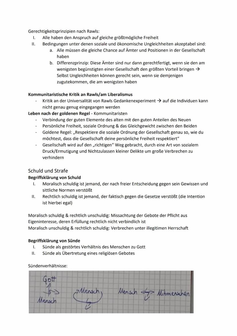 Ethik Klausur - Recht und Strafe
Recht und Gerechtigkeit
Begriffsklärung von Recht
Recht ist eine norminative Ordnung menschlichen Verhalten