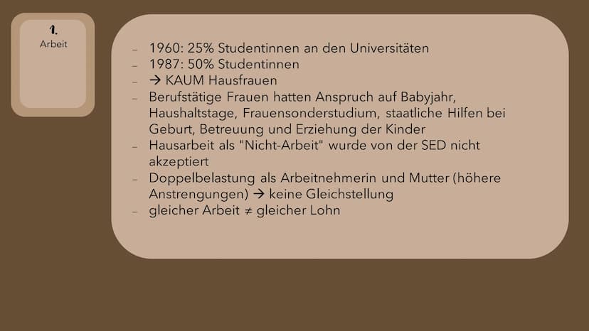 BOSCH
Die Rolle der Frau in der
BRD und der
DRR im Vergleich
7
1600
ZAND Leitfrage
Gleichberechtigung der Frau -
Schein oder Realität?
3 1.
