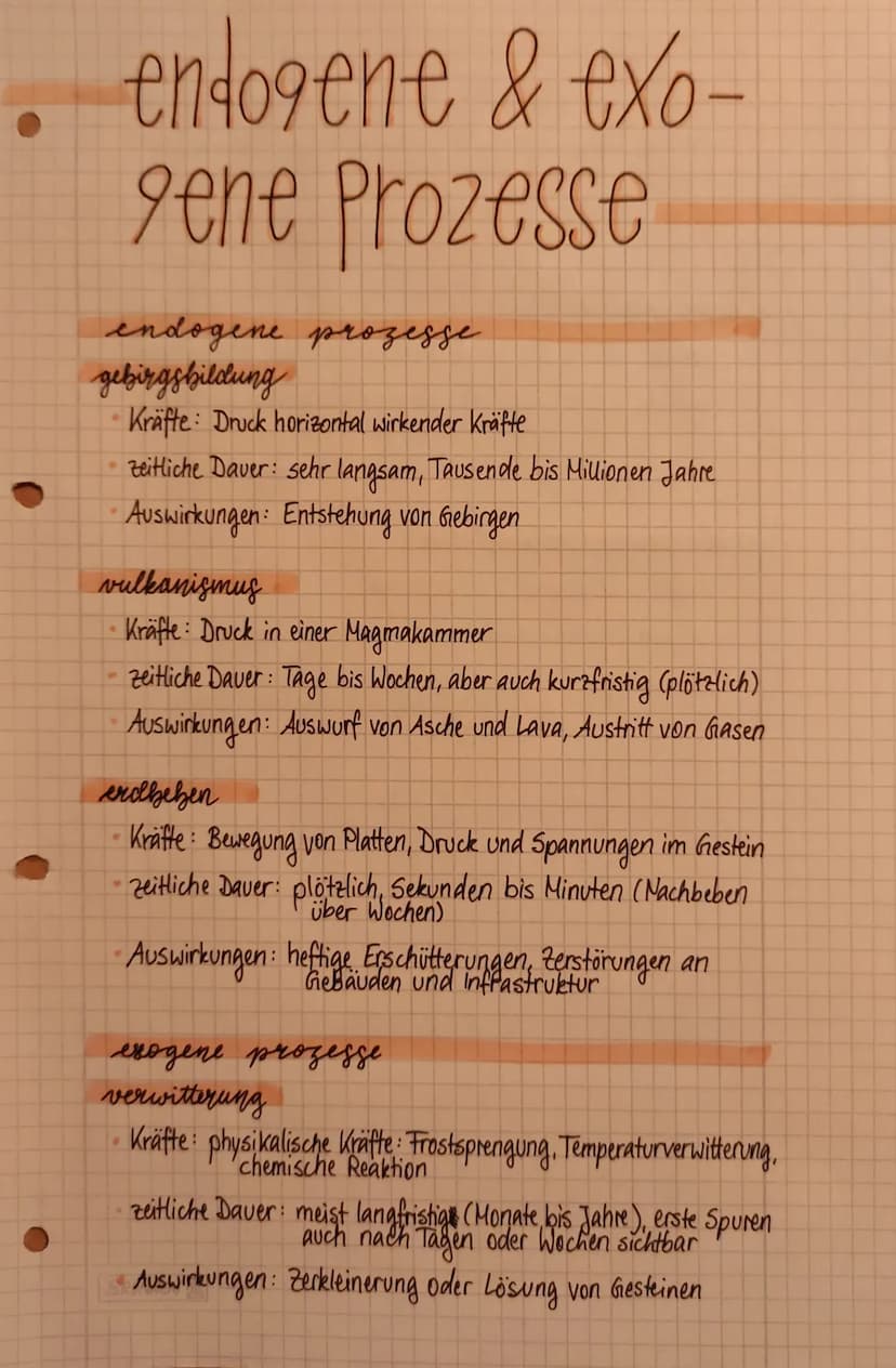 endogene & exo-
gene Prozesse
endogene prozesse.
gebirgsbildung
Kräfte: Druck horizontal wirkender Kräfte
vulkanismug
.
• Kräfte: Druck in e