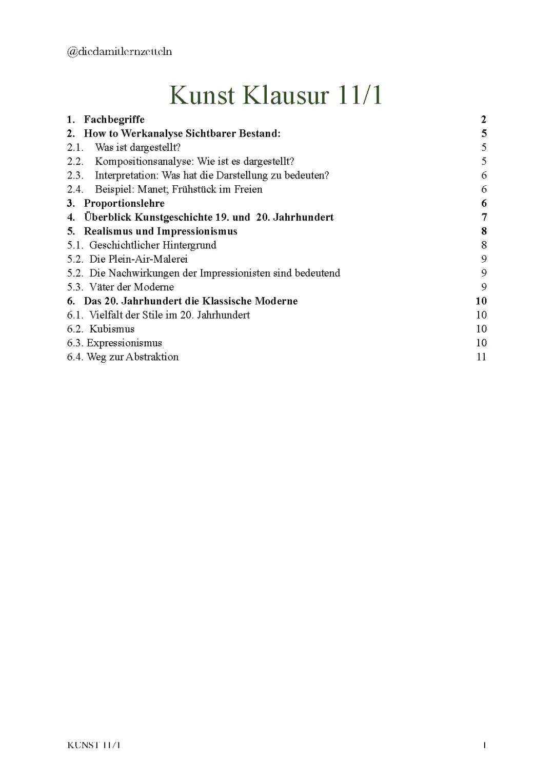 Werkanalyse, Fachbegriffe, Kunstgeschichte des 19./20. Jahrhundert, Impressionismus, Expressionismus, Realismus, bekannte Künstler 