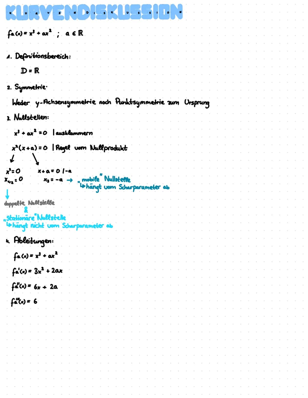 WAS IST EINE FUNKTIONSSCHRA
Eine Funktionsschar ist eine Funktion mit einem Parameter k (oder a, b, c usw...).
Sie entsteht, wenn man für Pa