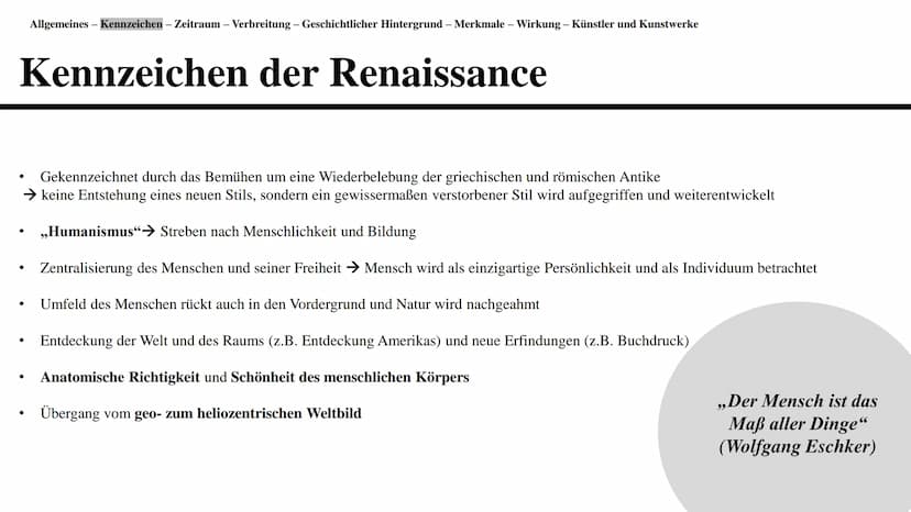 Renaissance
Eine Präsentation von Gleranda Altu Gliederung
●
●
Definition der Renaissance und Allgemeines
Kennzeichen
●
Zeitraum
Verbreitung