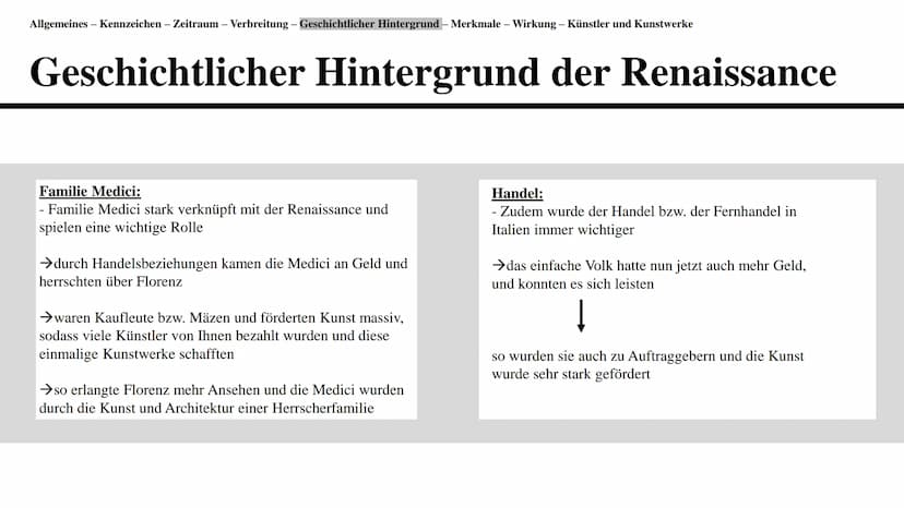 Renaissance
Eine Präsentation von Gleranda Altu Gliederung
●
●
Definition der Renaissance und Allgemeines
Kennzeichen
●
Zeitraum
Verbreitung