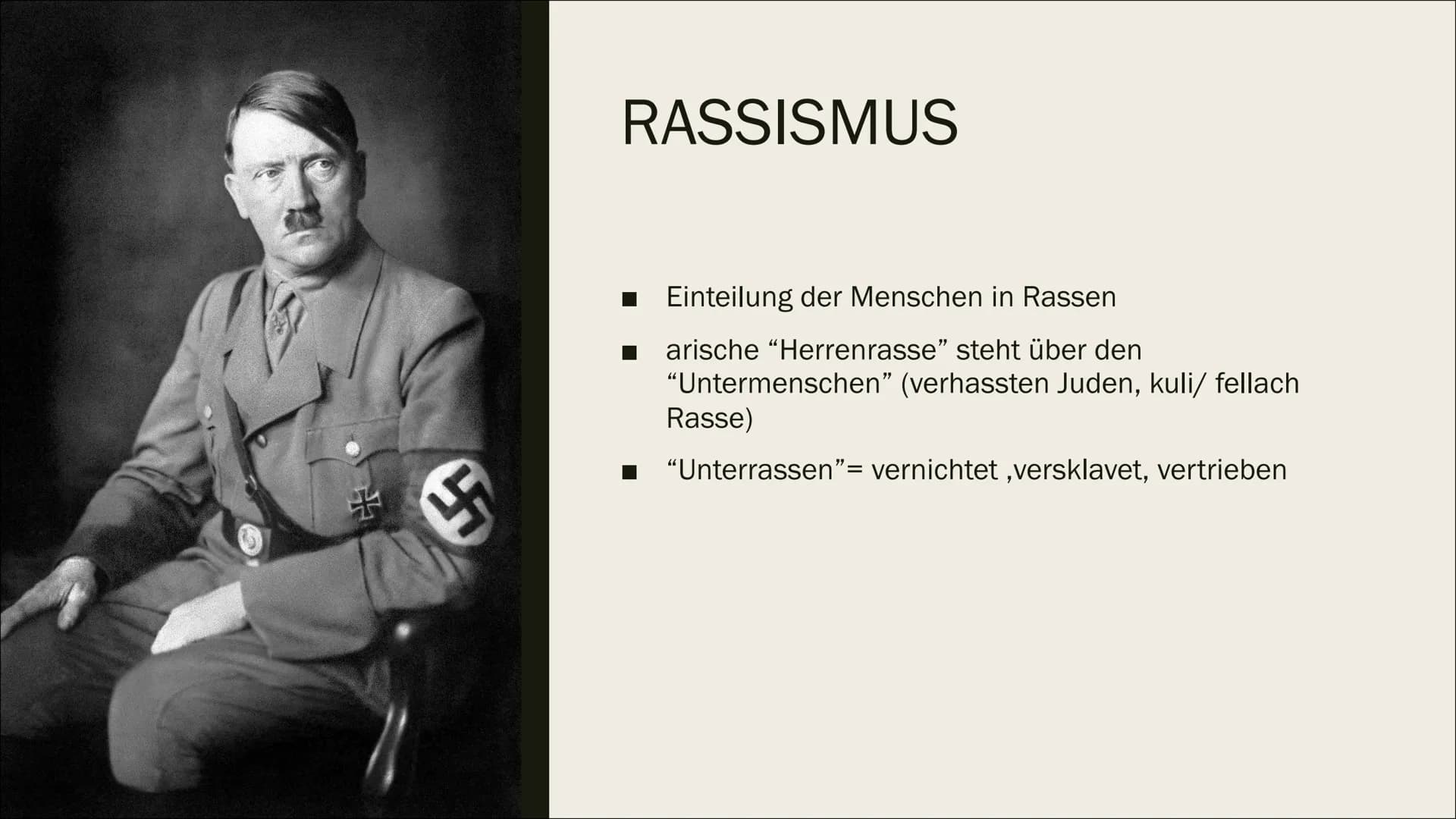 NS-IDEOLOGIE
Hitler
Eine Patchwork-Ideologie voller Wiedersprüche
Rob INHALT
Ns Ideologie
Sozialdarwinismus
Rassismus
■ Antisemitismus
■ Vol