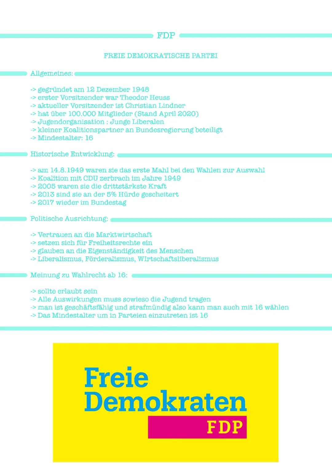 Die FDP: Ziele, Geschichte, und mehr