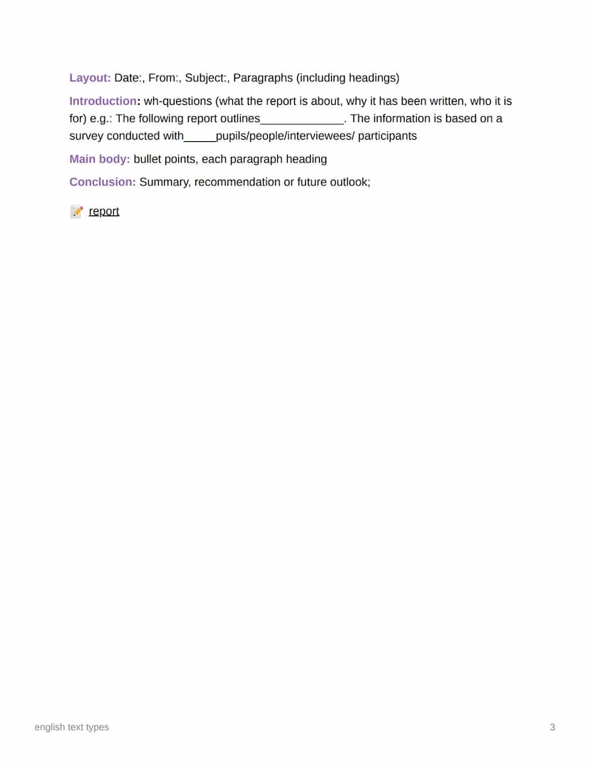 english text types
Formal E-mail
From: name, email
To: name, email
Subject: what the email is about
Dear Sir or Madam, ; Dear Mrs/Mr,....
In