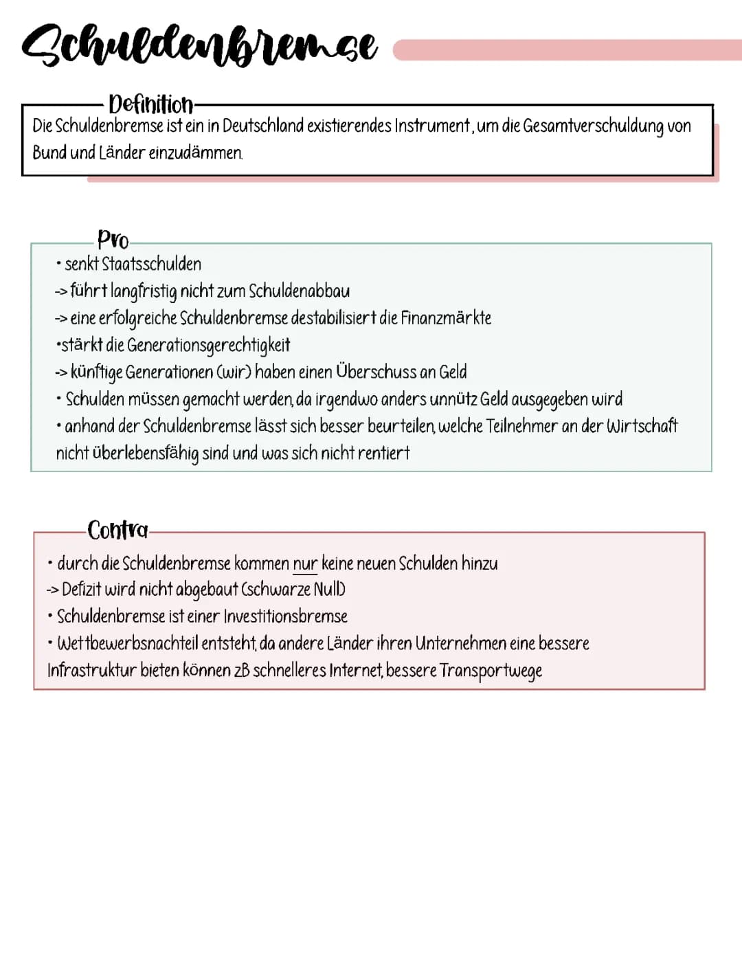Schuldenbremse 