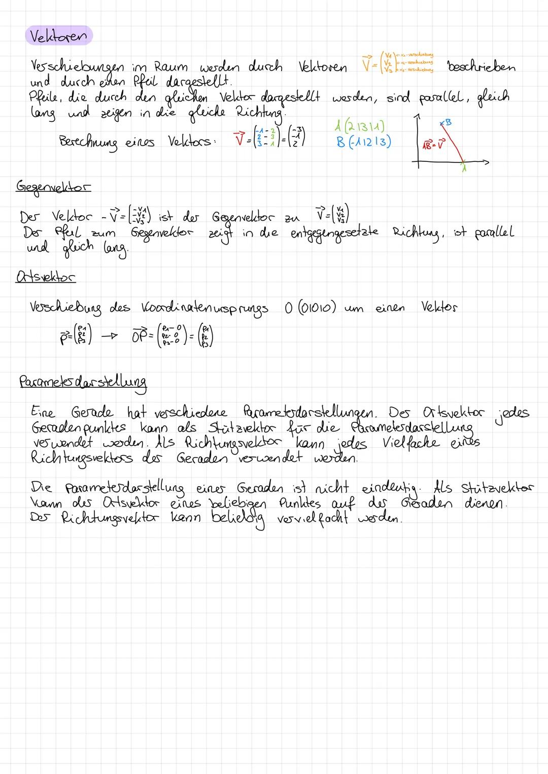 # Vektoren

Verschiebungen im Raum werden durch Vektoren V$
\begin{pmatrix} v_1 \\ v_2 \\ v_3 \end{pmatrix}$
beschrieben
und durch einen Pfe