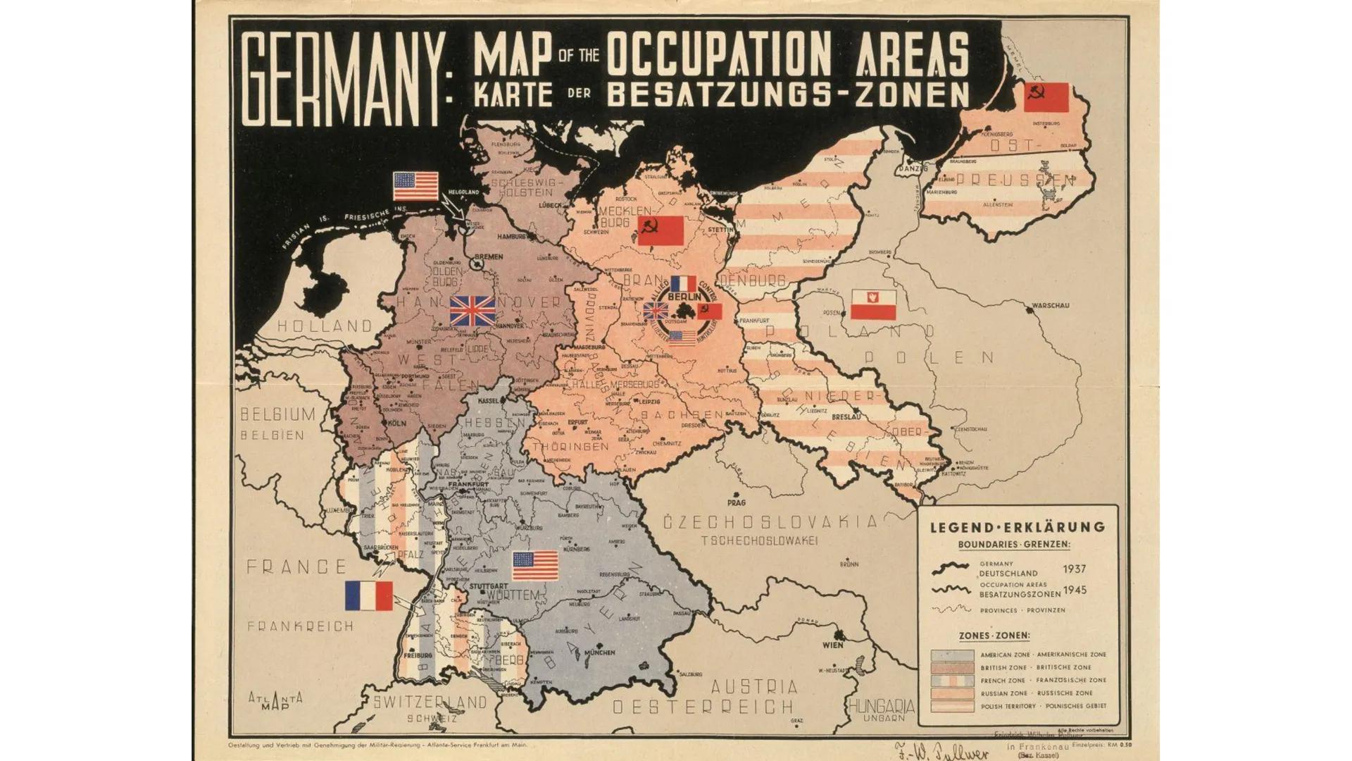 # Teilung
# Deutschlands

Lea Schulte # Gliederung

*   Ausgangssituation nach Kriegsende
*   Marshall-Plan
*   Entstehung der Bundesrepubli