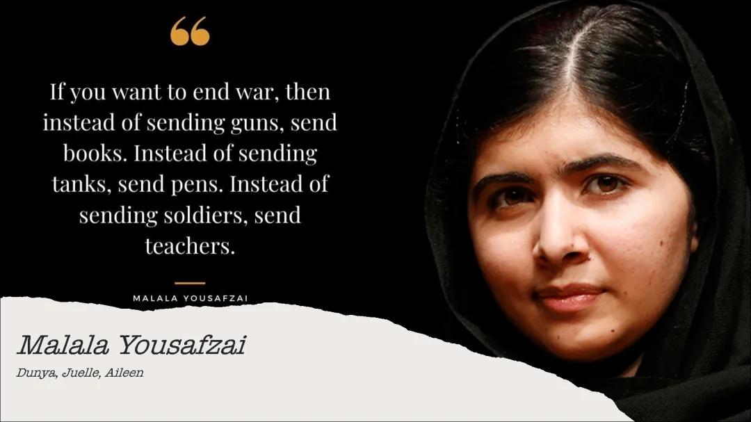 presentation Malala Yousafzai