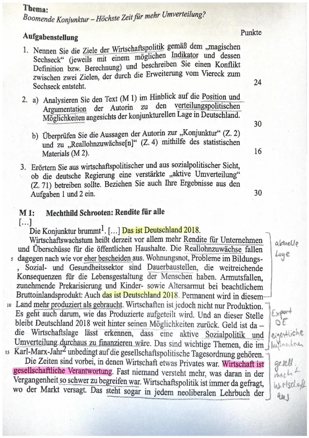 Vorklausur Abitur 13 LK