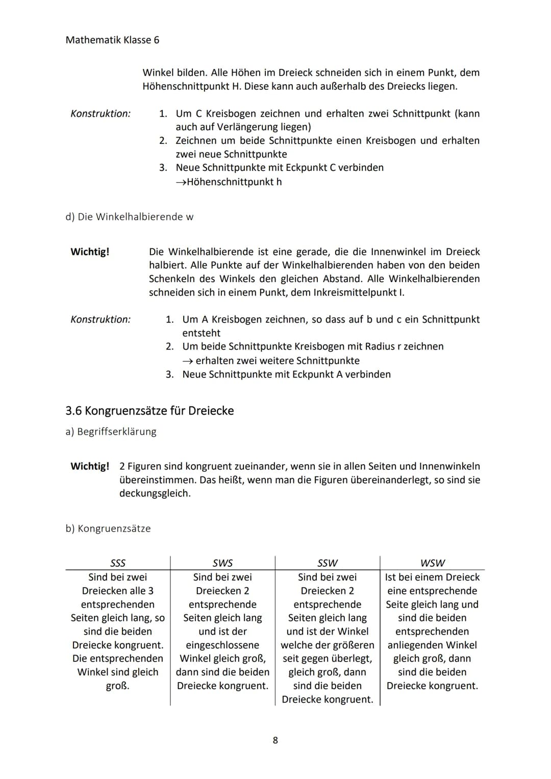 Mathematik Klasse 6
1. ARBEITEN MIT GEBROCHENEN ZAHLEN
1.1 Der Zahlenbereich der gebrochenen Zahlen
Wichtig! Zahlen, die durch gemeine Brüch