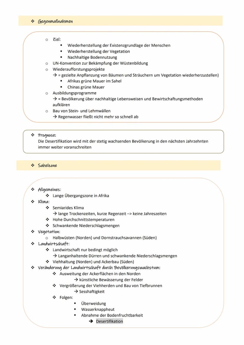 O
O
Desertifikation D
Definition:
O
= Sahel-Syndrom - Ausbreitung der Wüste durch anthropogene Eingriffe
→ anthropogen = vom Menschen verurs