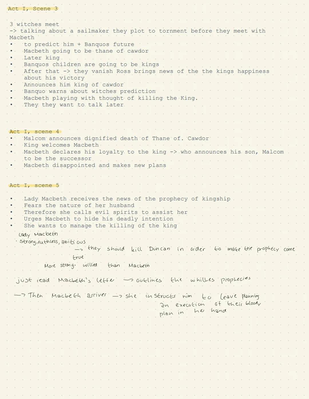 Act I, Scene 1
Overall atmosphere: dark/mysterious -> danger, horror
How is that achieved?
-> Nature itself contributes to their atmosphere: