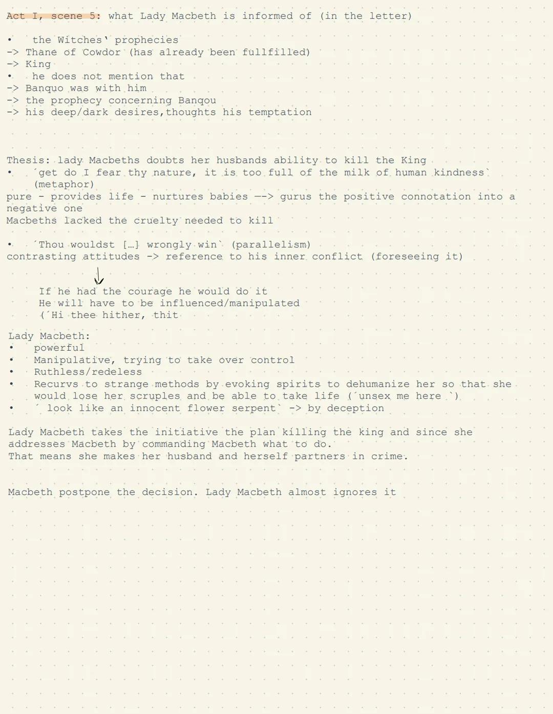 Act I, Scene 1
Overall atmosphere: dark/mysterious -> danger, horror
How is that achieved?
-> Nature itself contributes to their atmosphere: