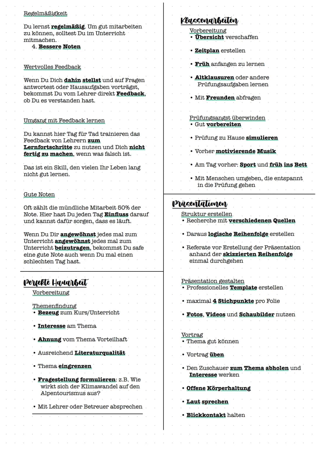 Lerntipps
Basis für deinen Erfolg
Mindset
Um entspannt gute
Noten in der
Schule zu
bekommen, kannst
Du an vielen
Rädchen drehen.
Die Basis i