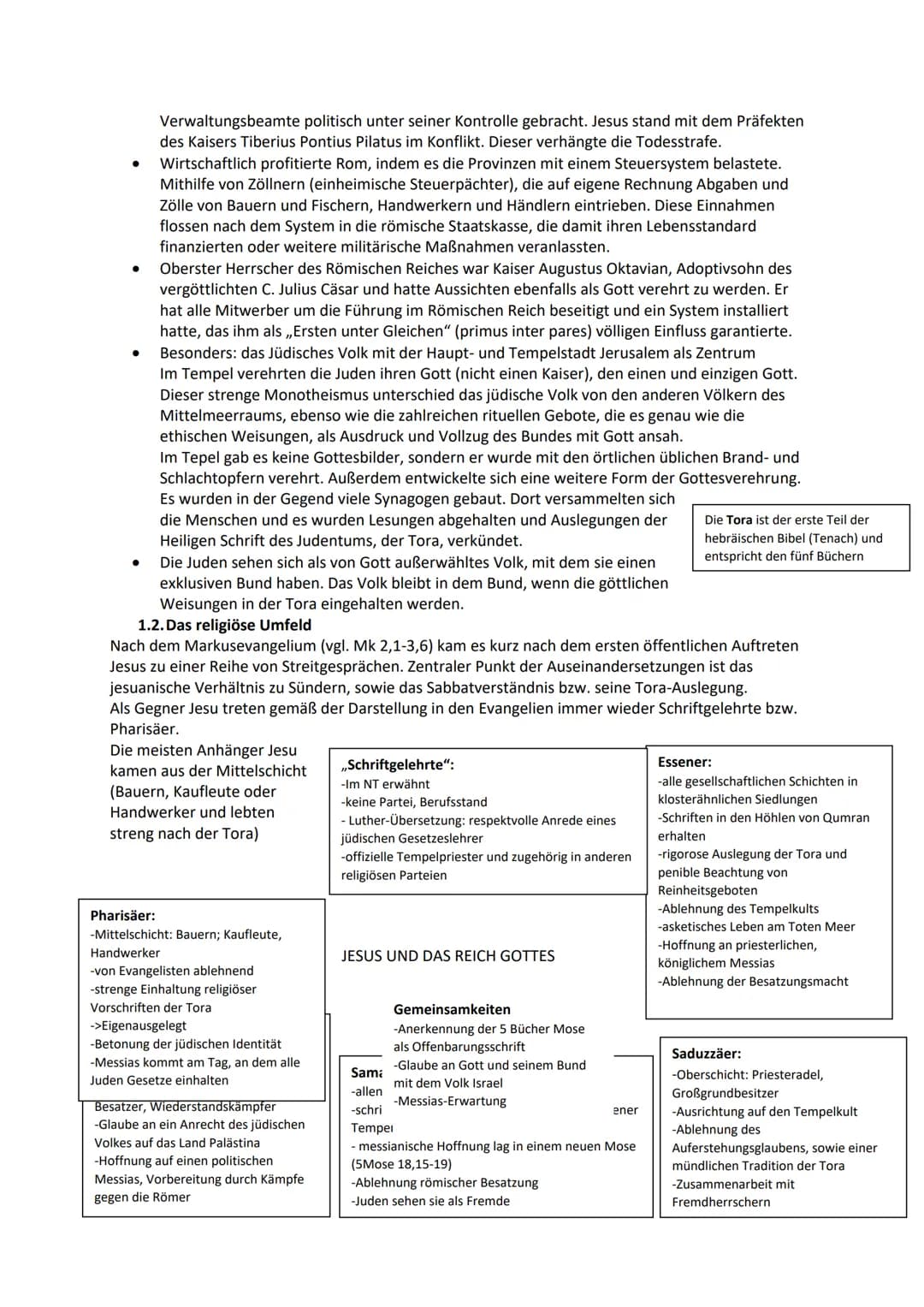 ABI-ZUSAMMENFASSUNG
I. Christologie
Historischer Jesus vs. Christus des Glaubens
->kontroverse Person (konfliktreiches Auftreten, Auferstehu