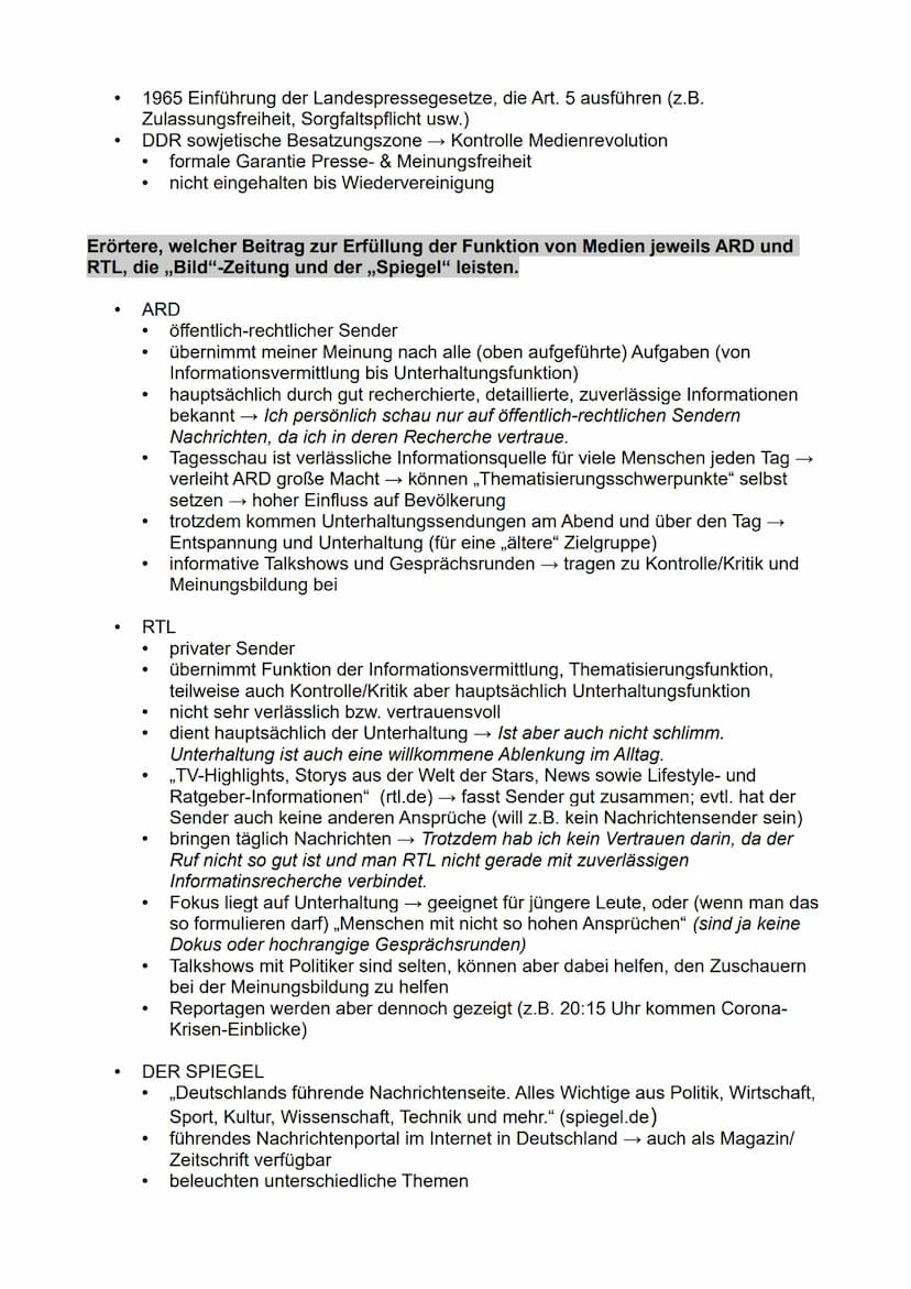 Politik und Medien
Warum werden die Medien auch als „vierte Gewalt" bezeichnet?
vierte, virtuelle Säule (neben Legislative, Judikative und E