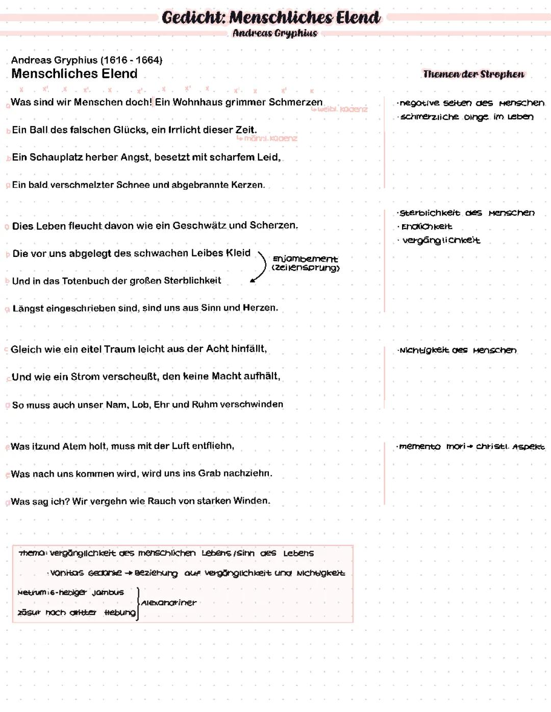 gedicht:"menschliches elend"