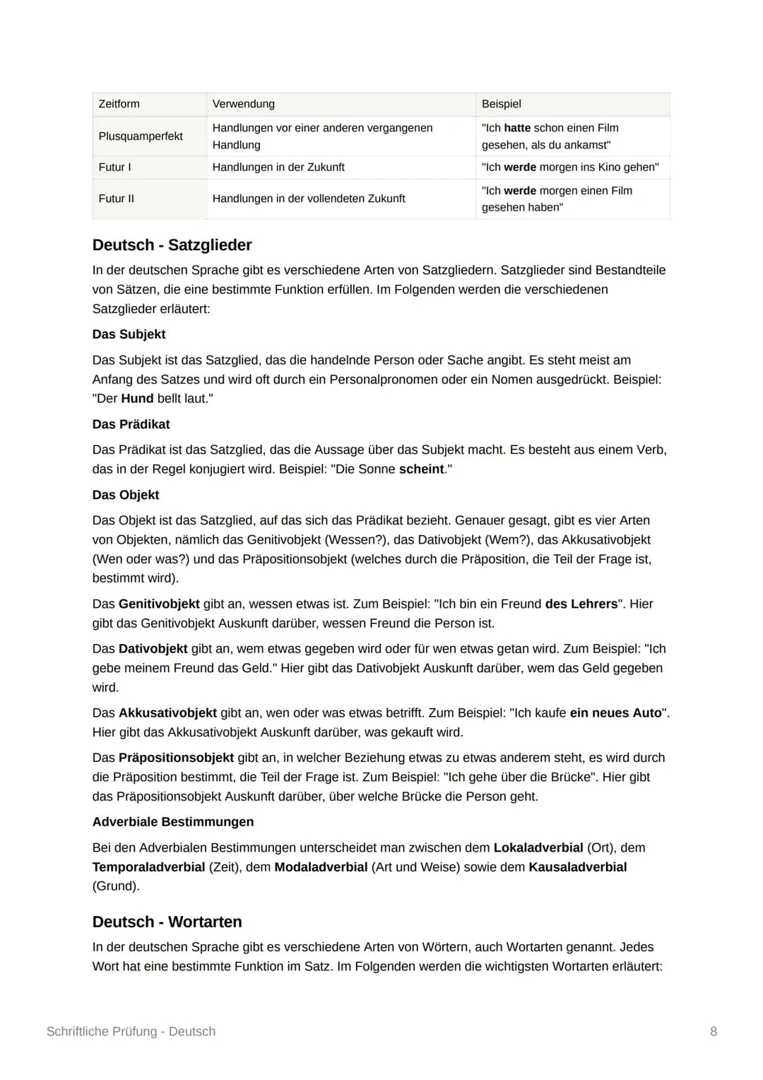 Schriftliche Prüfung - Deutsch
Blackbird - Zusammenfassung
Kapitel 1: Mitte August - S. 5-11
Der fünfzehnjährige Morten Schuhmacher, genannt
