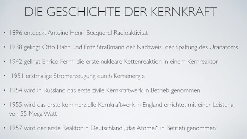 KERNKRAFTWERKE
26.10.2020
www
121 • Was ist ein Kernkraftwerk?
●
●
●
●
●
●
Die Geschichte der Kernkraft
Aufbau und Funktion eines Kernkraftw