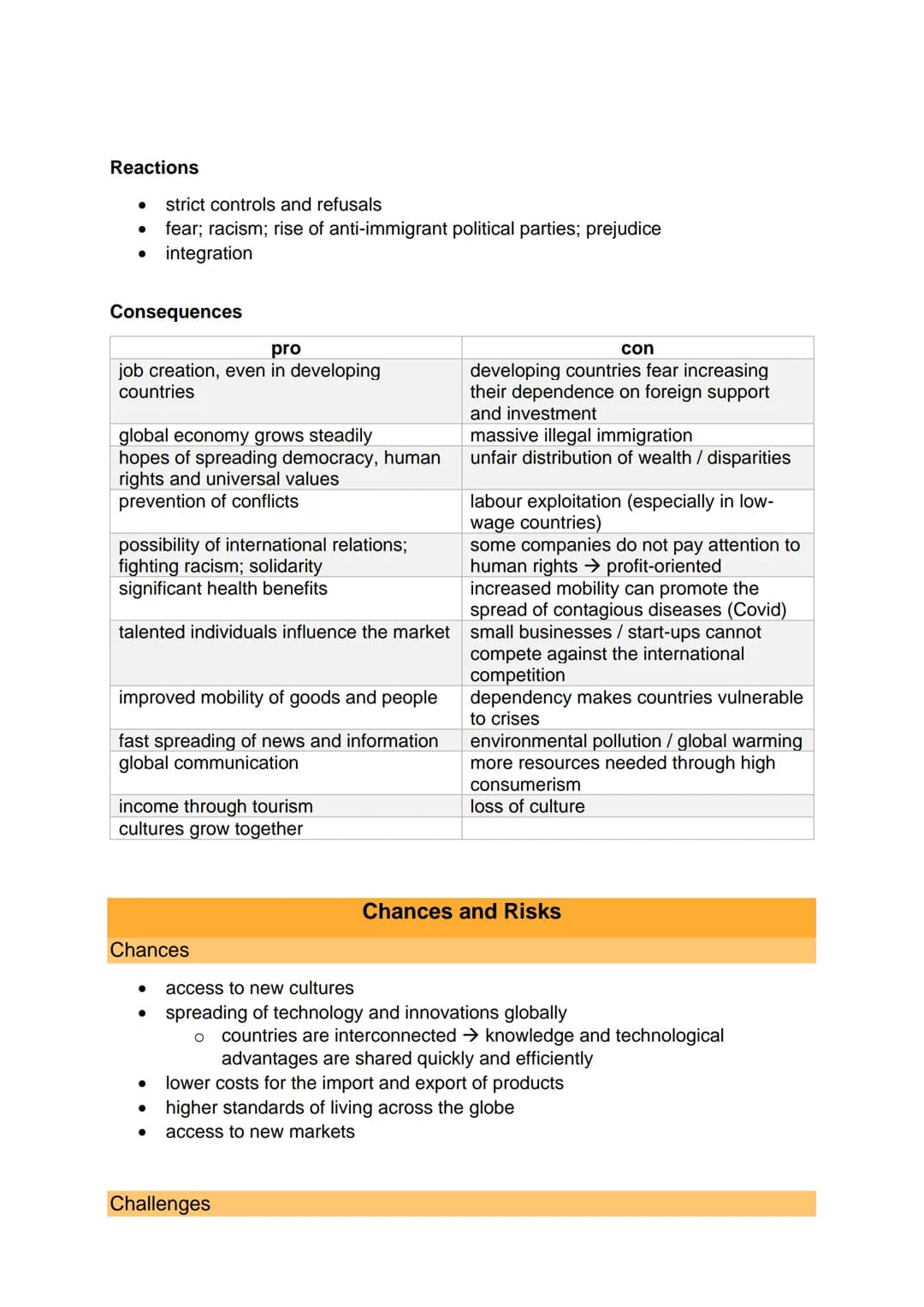 ●
GLOBALISATION
process of interaction and integration among people, companies and
governments world wide
Studying Abroad
pro
buy / sell pro