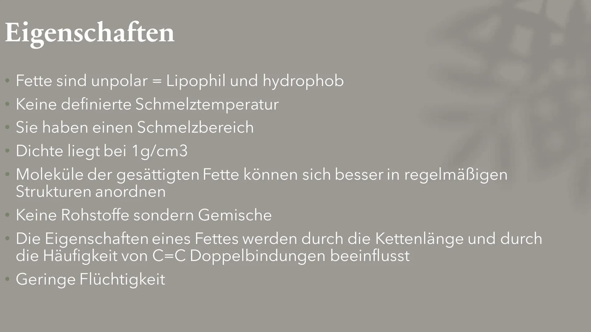 AG
Fette&Fettsäuren
Berfin Cepik
13ch1
Abbildung 1 Gliederung
Was sind Fettsäuren
Was sind Fette?
Aufbau
Eigenschaften
Funktion
Vorkommen
Ve