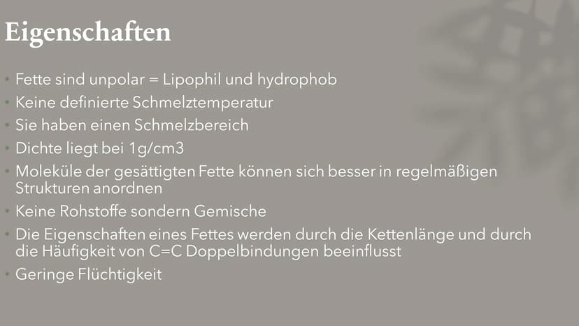 AG
Fette&Fettsäuren
Berfin Cepik
13ch1
Abbildung 1 Gliederung
Was sind Fettsäuren
Was sind Fette?
Aufbau
Eigenschaften
Funktion
Vorkommen
Ve