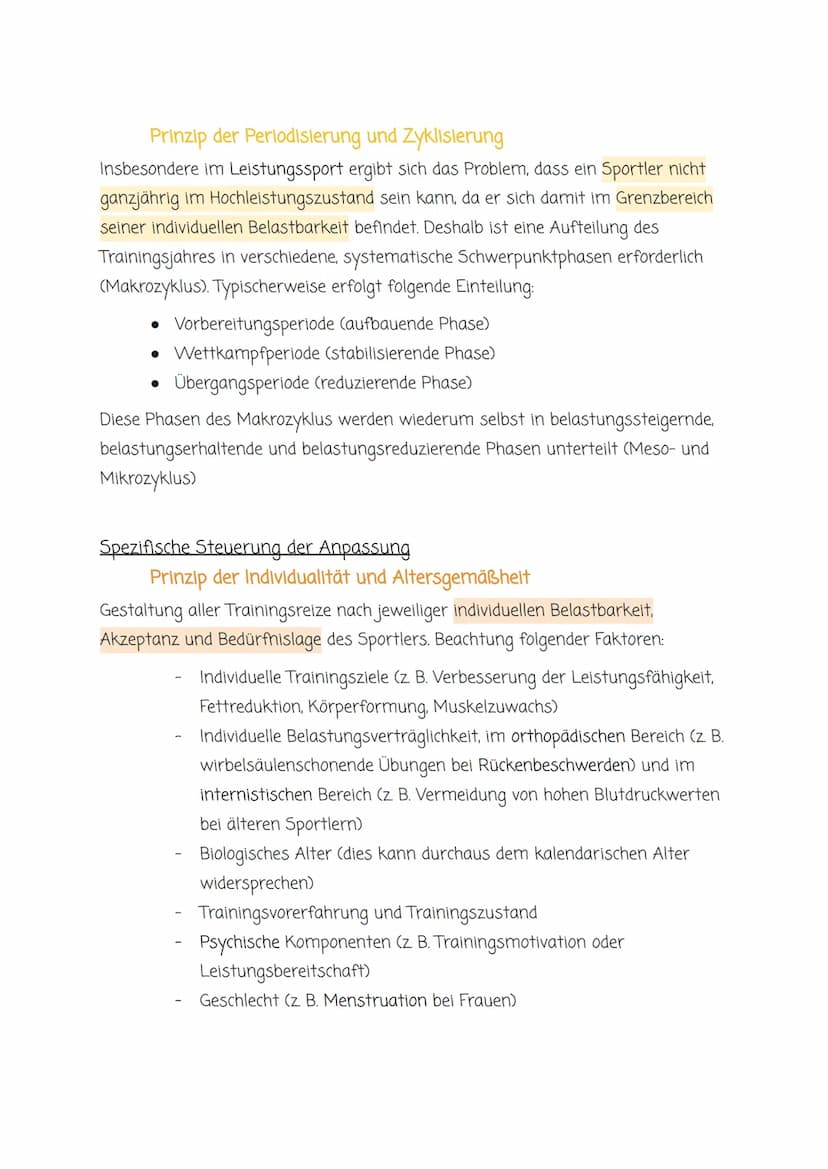 allgemeine Gesetzmäßigkeiten des Trainings
1. Qualitätsgesetz: spezifische Reize =spezifische Anpassungsreaktionen
2. Homöostase (Heterostas