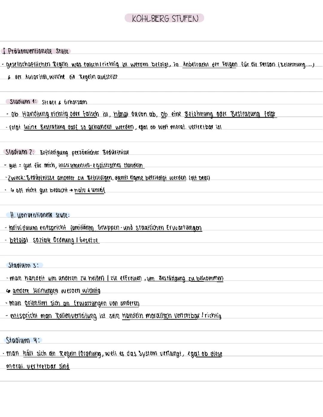 Kohlbergs Stufenmodell: Einfache Erklärung, Beispiele und PDF