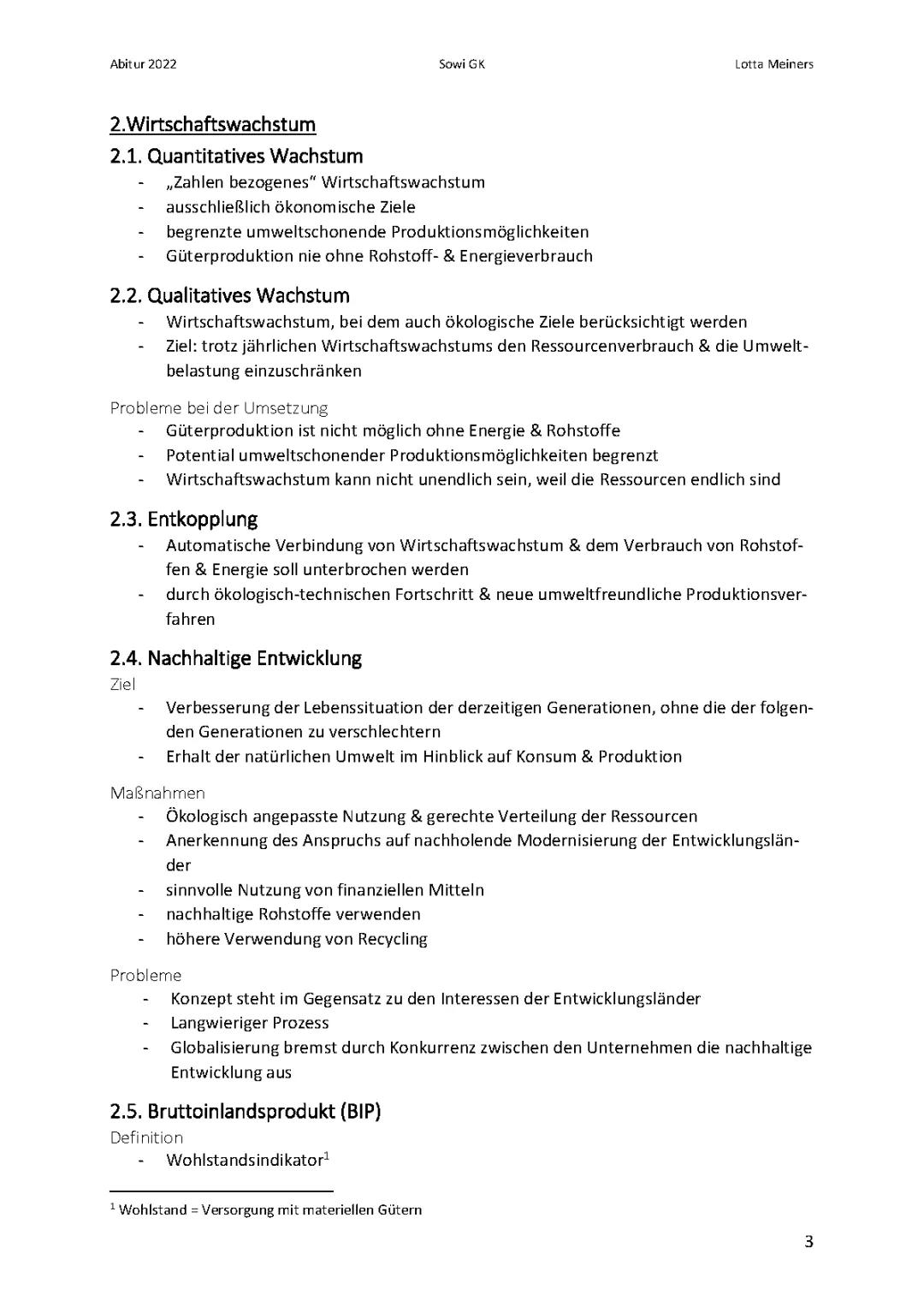 Wirtschaftswachstum | Sowi