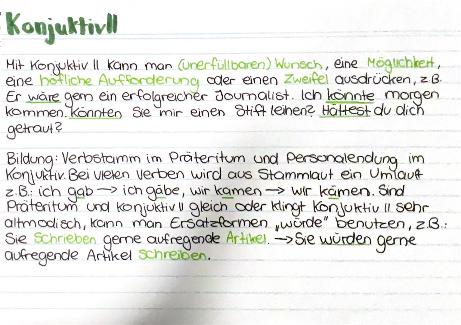 # Konjuktivl

Um wörtliche Aussagen wiederzugeben, verwendet man die
indirekte Rede. Verben, die in der direkten Rede im Indikativ
(Wirklich