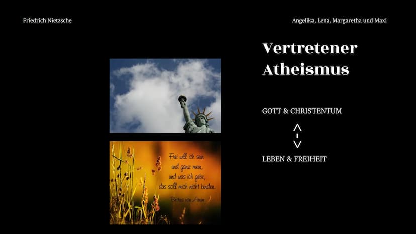 کی Friedrich Nietzsche
Angelika, Lena, Margaretha und Maxi
Friedrich
Wilhelm
Nietzsche Friedrich Nietzsche
Theorie
Bewertung
Gegenkritik
Kur