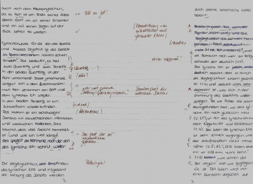 ital. Sonett
Schweif
reim,
Aufgabenstellung:
1. Analysieren Sie das Gedicht ,,Abend" von Andreas Gryphius. (33 Punkte)
2. Analysieren Sie da