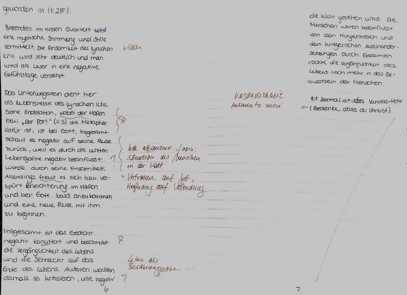 ital. Sonett
Schweif
reim,
Aufgabenstellung:
1. Analysieren Sie das Gedicht ,,Abend" von Andreas Gryphius. (33 Punkte)
2. Analysieren Sie da