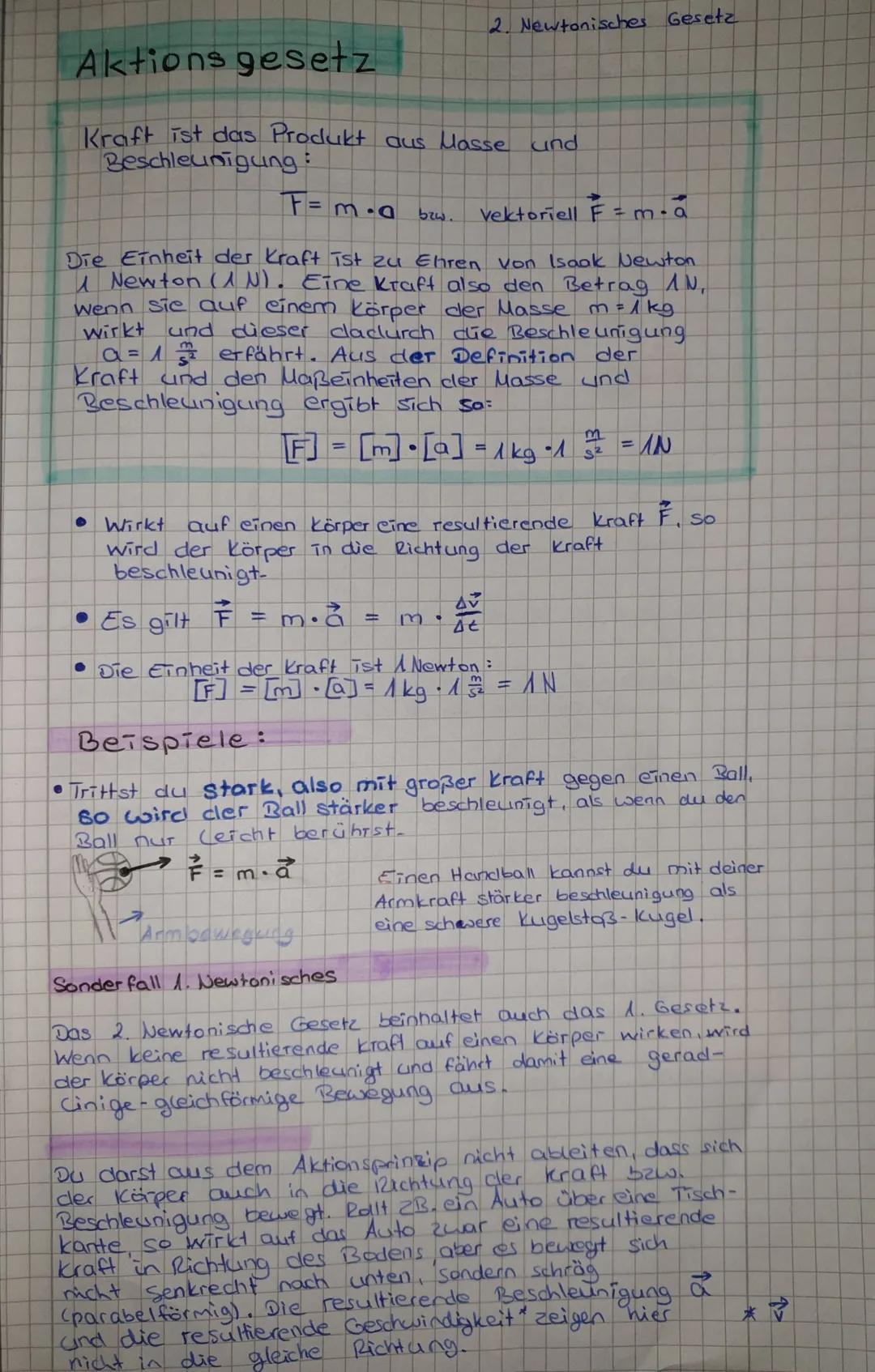 # Die die drei Axiome von Newton

1. Newtonisches Gesetz

## Trägheits gesetz

Jeder Körper beharrt in seinem Zustand der Ruhe oder
der glei