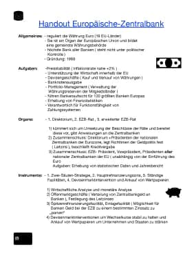 Know Handout EZB Europäische Zentral Bank thumbnail