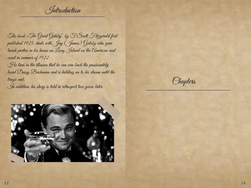 The Great
Gatsby
Celina Dahl
F.Scott Fitzgerald
G EF E (Nea)
How to create a reading log
Notes From the Midnight Driver - Jordan Sonnenblick