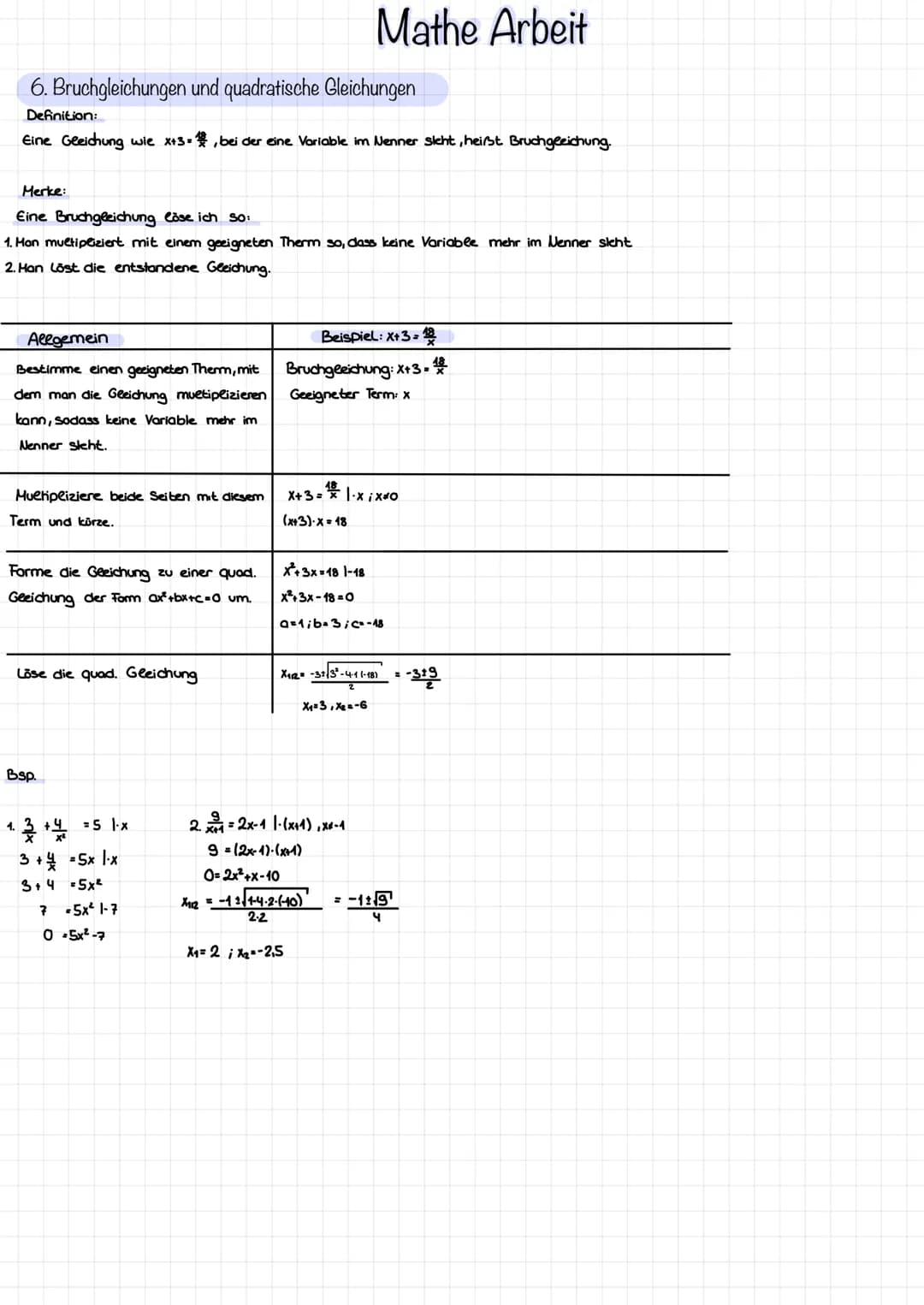 1. Rein quadratische Gleichungen
Definition:
Eine Gleichung, die man auf die man auf die Form x²=r (r=Reelee Zohe) bringen kann, nennt man e