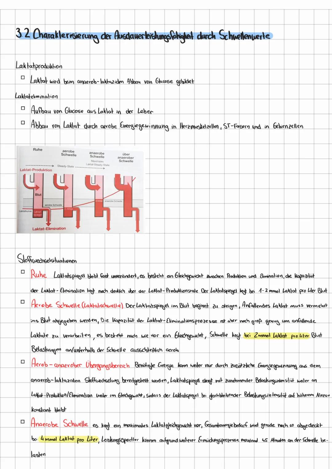 3.5 Allgemeine Ausdauerfähigkeiten
Allgemeine aerobe Ausdauer (aerobe Kapazität)
Die Belastungsintensität veicht bis zur anaeroben Schwelle 