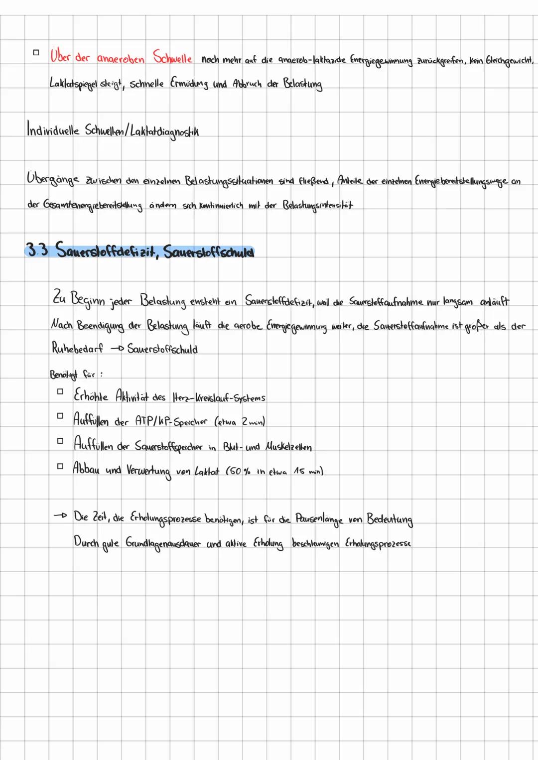 3.5 Allgemeine Ausdauerfähigkeiten
Allgemeine aerobe Ausdauer (aerobe Kapazität)
Die Belastungsintensität veicht bis zur anaeroben Schwelle 