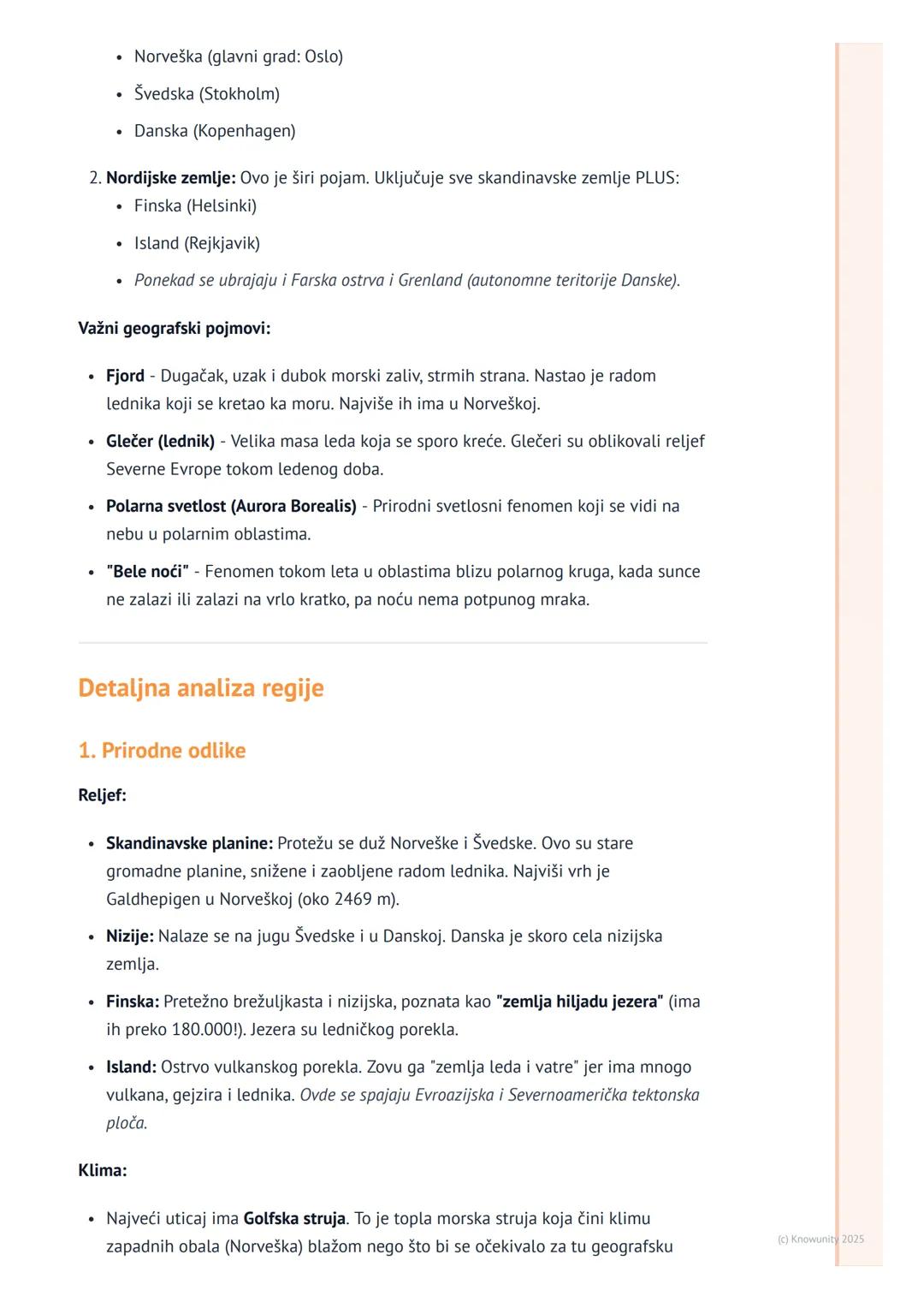 # Severna Evropa

Opšte odlike Severne Evrope

Severna Evropa je regija na severu evropskog kontinenta. Obuhvata Skandinavsko
poluostrvo, po