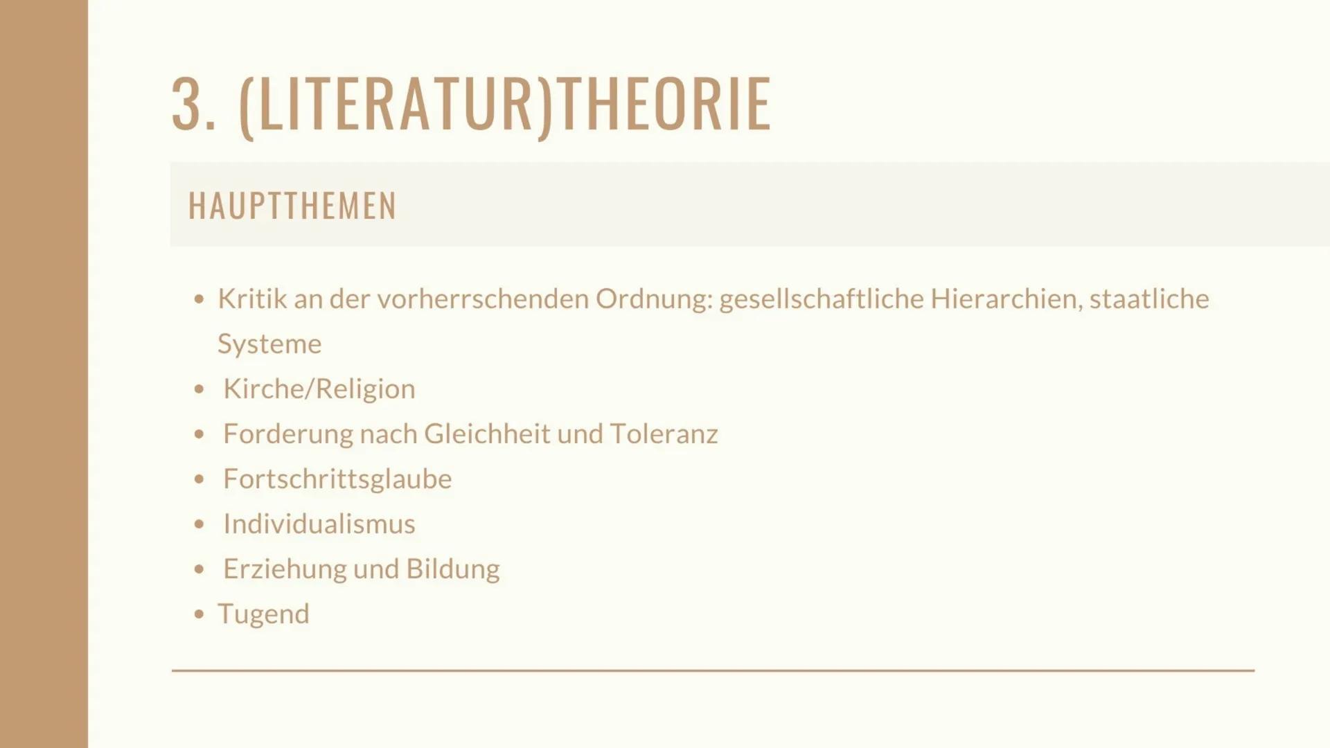 A
DIE LITERARISCHE
EPOCHE DER
AUFKLÄRUNG
Schuljahr
Referent: BEGRIFFSDEFINITION
• Begriff „Aufklärung": untrennbar mit der
●
Metaphorik des 