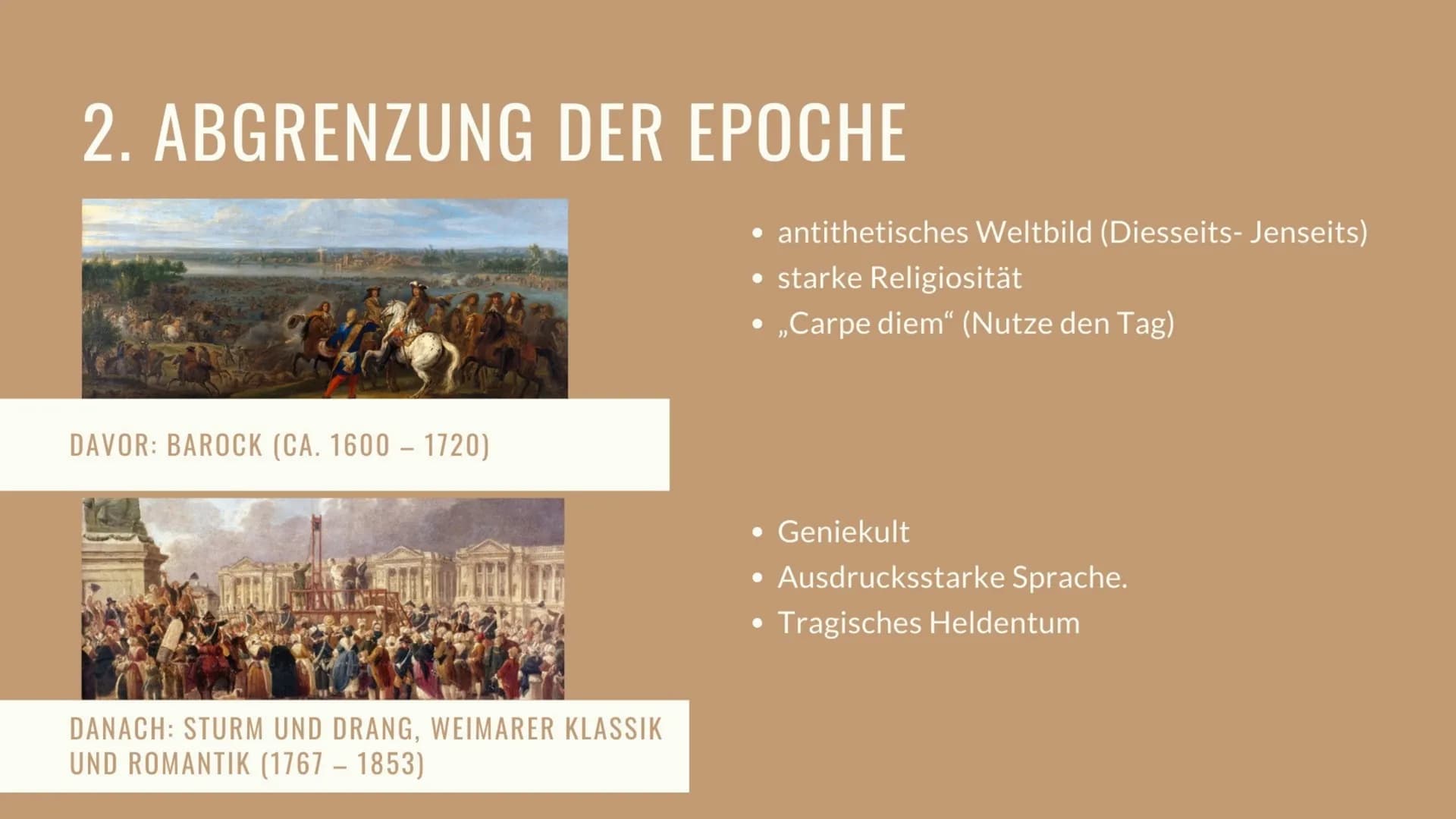 A
DIE LITERARISCHE
EPOCHE DER
AUFKLÄRUNG
Schuljahr
Referent: BEGRIFFSDEFINITION
• Begriff „Aufklärung": untrennbar mit der
●
Metaphorik des 